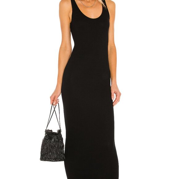 Bodycon Black Maxi Length Dress - Picture 1 of 4